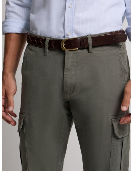 Pantalon cargo casual verde