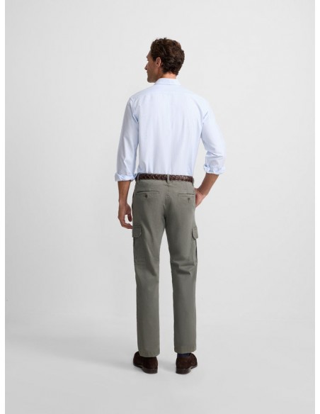 Pantalon cargo casual verde