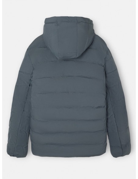 Abrigo tecnico reversible capucha gris marino