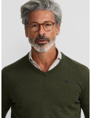 Jersey classic cuello pico verde