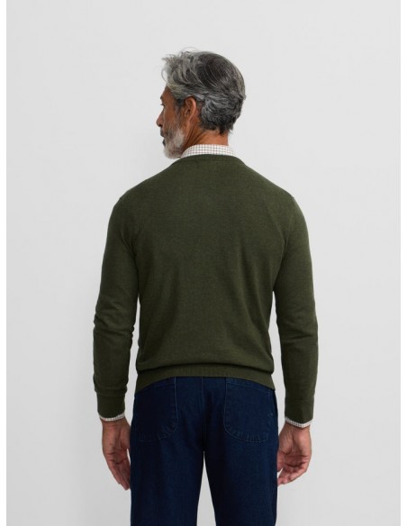 Jersey classic cuello pico verde