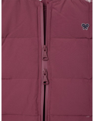 Chaleco tecnico cuadros burdeos