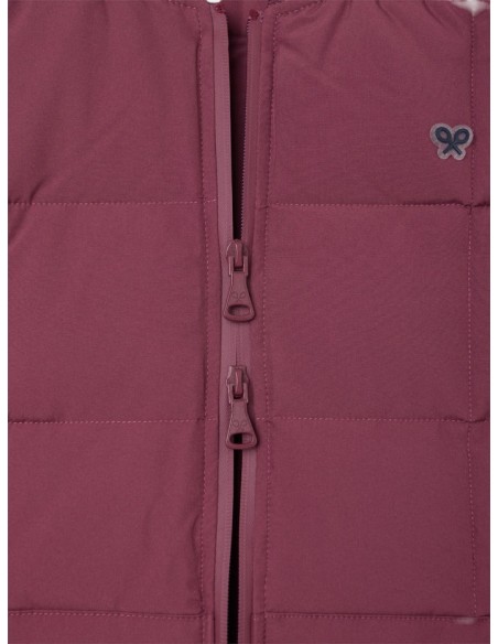 Chaleco tecnico cuadros burdeos