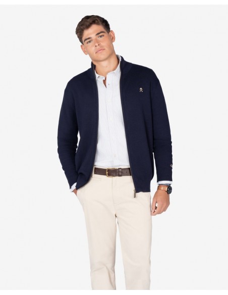 CARDIGAN ICON ZIPPER NAVY BLUE