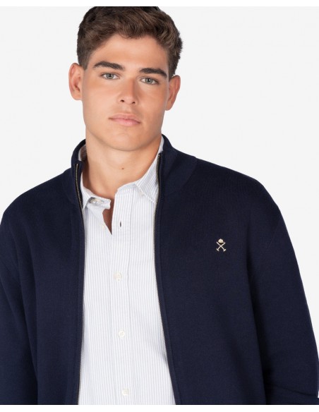 CARDIGAN ICON ZIPPER NAVY BLUE