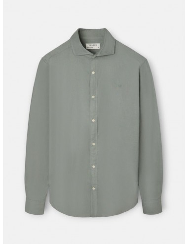 Camisa sport estructura espiga verde claro