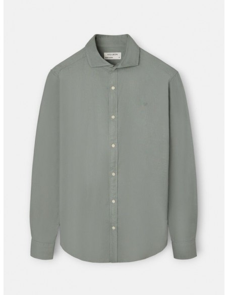 Camisa sport estructura espiga verde claro