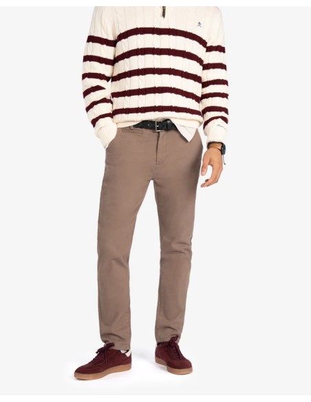 Pantalón H&N Chino Icon Colors Light Chocolat
