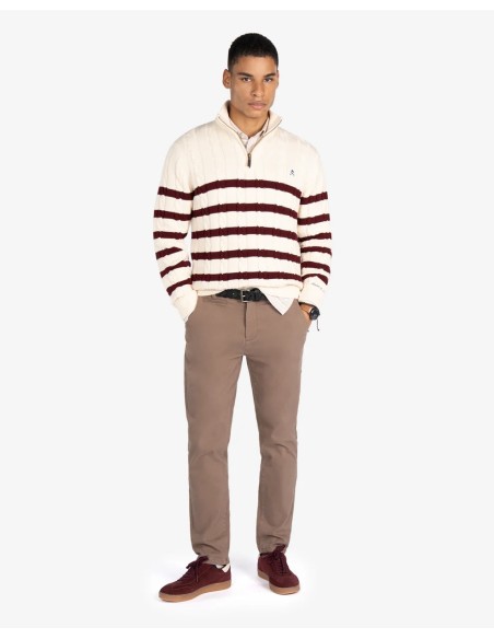 Pantalón H&N Chino Icon Colors Light Chocolat