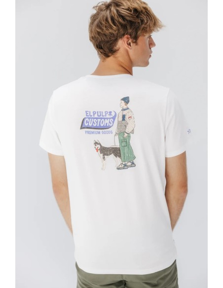 CAMISETA ELPULPO CUSTOMS BLANCO PURO