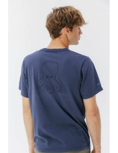 CAMISETA LOGO TEJIDO AZUL MARINO DELAVÉ