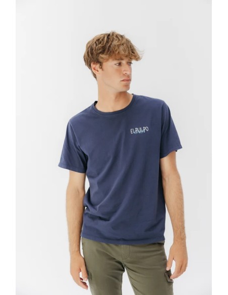 CAMISETA LOGO TEJIDO AZUL MARINO DELAVÉ