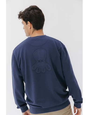 SUDADERA LOGO TEJIDO AZUL MARINO DELAVÉ