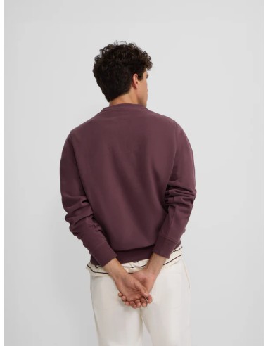 Sudadera raqueta media pana burdeos