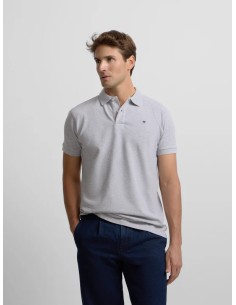 Polo clasico liso gris