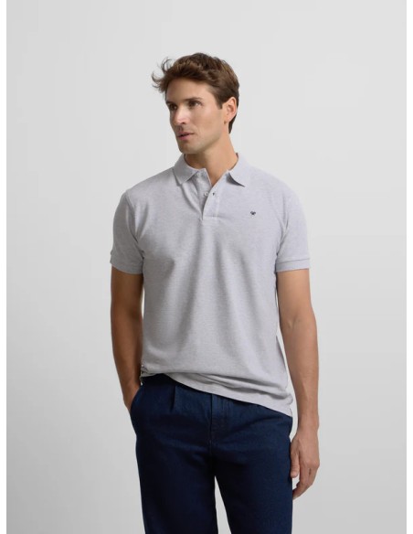 Polo clasico liso gris