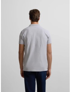 Polo clasico liso gris 2