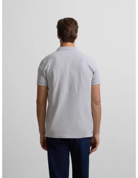 Polo clasico liso gris