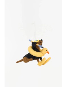 Colgante Navideño de fieltro Perro con flotador