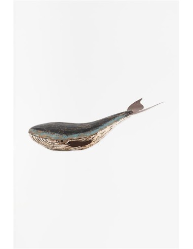 Ballena de madera cola de metal L:45cm