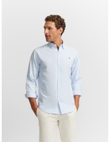 Camisa sport oxford celeste