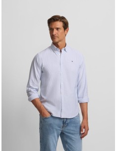 Camisa sport oxford raqueta rayas navy