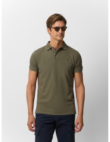Polo clasico liso verde oscuro
