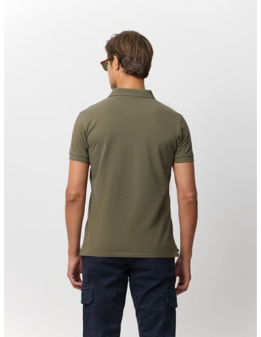 Polo clasico liso verde oscuro