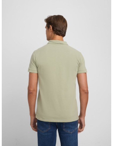 Polo clasico liso verde medio