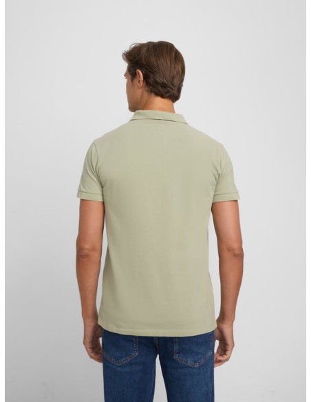 Polo clasico liso verde medio