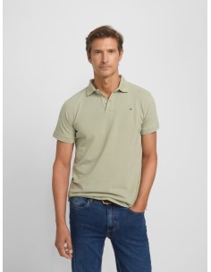 Polo clasico liso verde medio