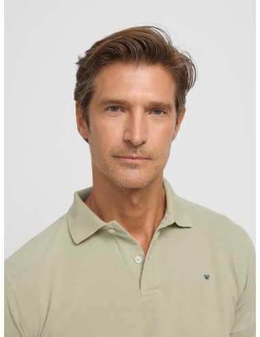 Polo clasico liso verde medio