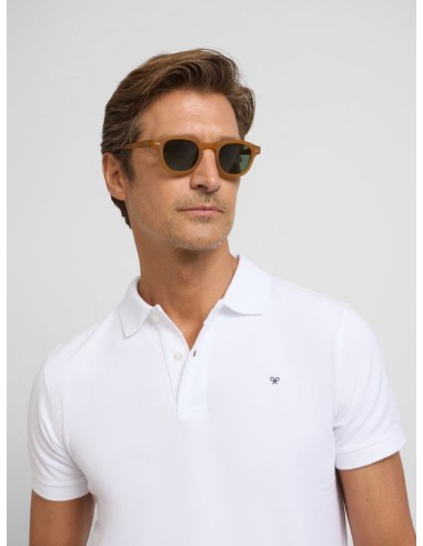 Polo clasico liso Blanco