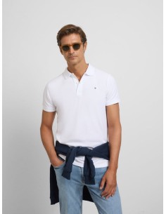 Polo clasico liso Blanco 2