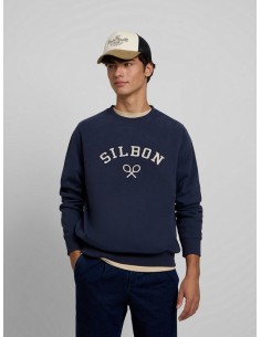 Sudadera raqueta media pana azul marino