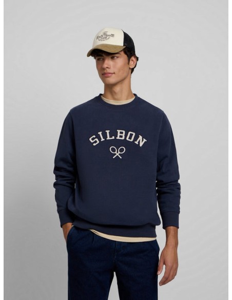 Sudadera raqueta media pana azul marino