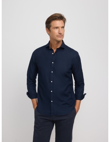 Camisa sport estructura espiga navy