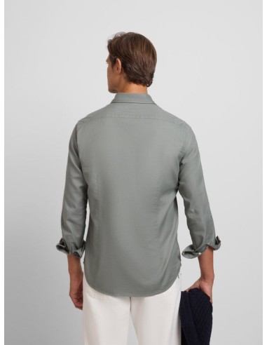 Camisa sport estructura espiga verde claro