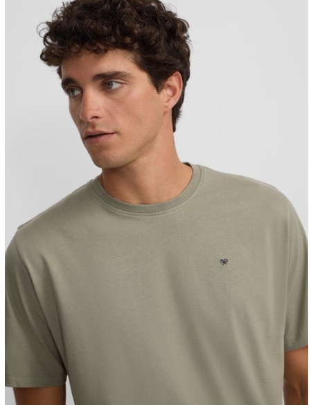 Camiseta silbon minilogo verde