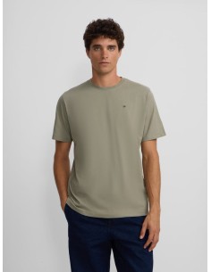 Camiseta silbon minilogo verde