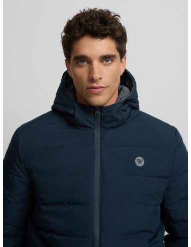 Abrigo tecnico reversible capucha gris marino