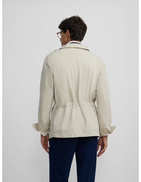 Chaqueta militar parches dye Beige