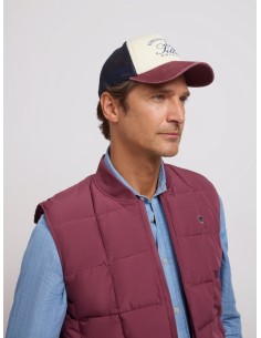 Chaleco tecnico cuadros burdeos 2