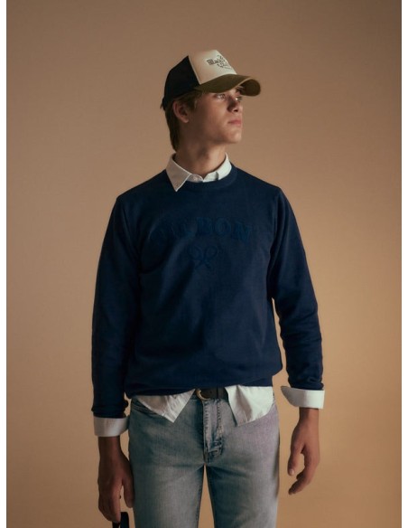 Jersey raqueta media azul marino