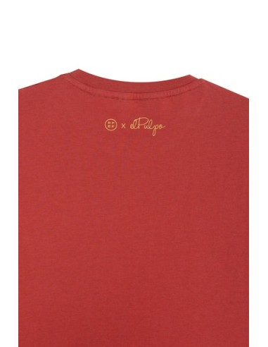 CAMISETA ESTAMPADO PECHO NARANJITO ROJO DELAVÉ