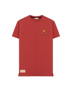 CAMISETA ESTAMPADO PECHO NARANJITO ROJO DELAVÉ