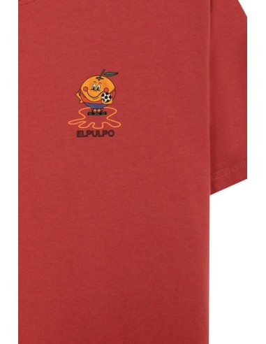 CAMISETA ESTAMPADO PECHO NARANJITO ROJO DELAVÉ