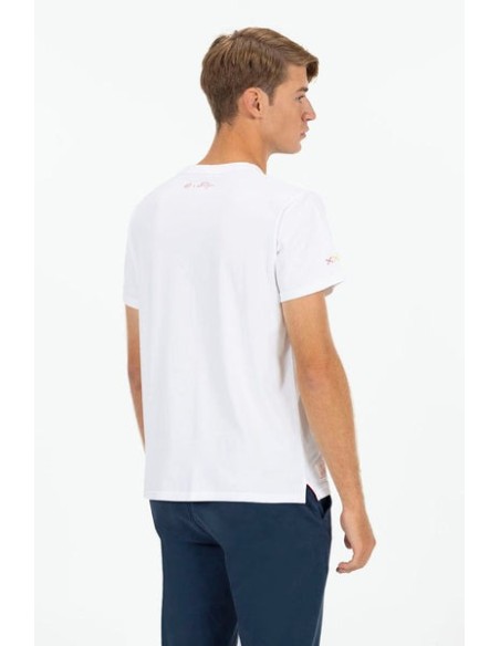 CAMISETA ESTAMPADO SILUETA NARANJITO BLANCO PURO