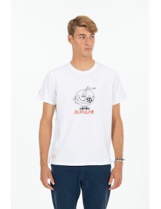 CAMISETA ESTAMPADO SILUETA NARANJITO BLANCO PURO