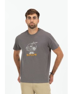 CAMISETA ESTAMPADO SILUETA NARANJITO CARBÓN